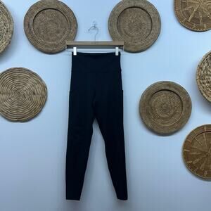 AE American Eagle The Everything Pocket Legging Small Black High Rise High Waist